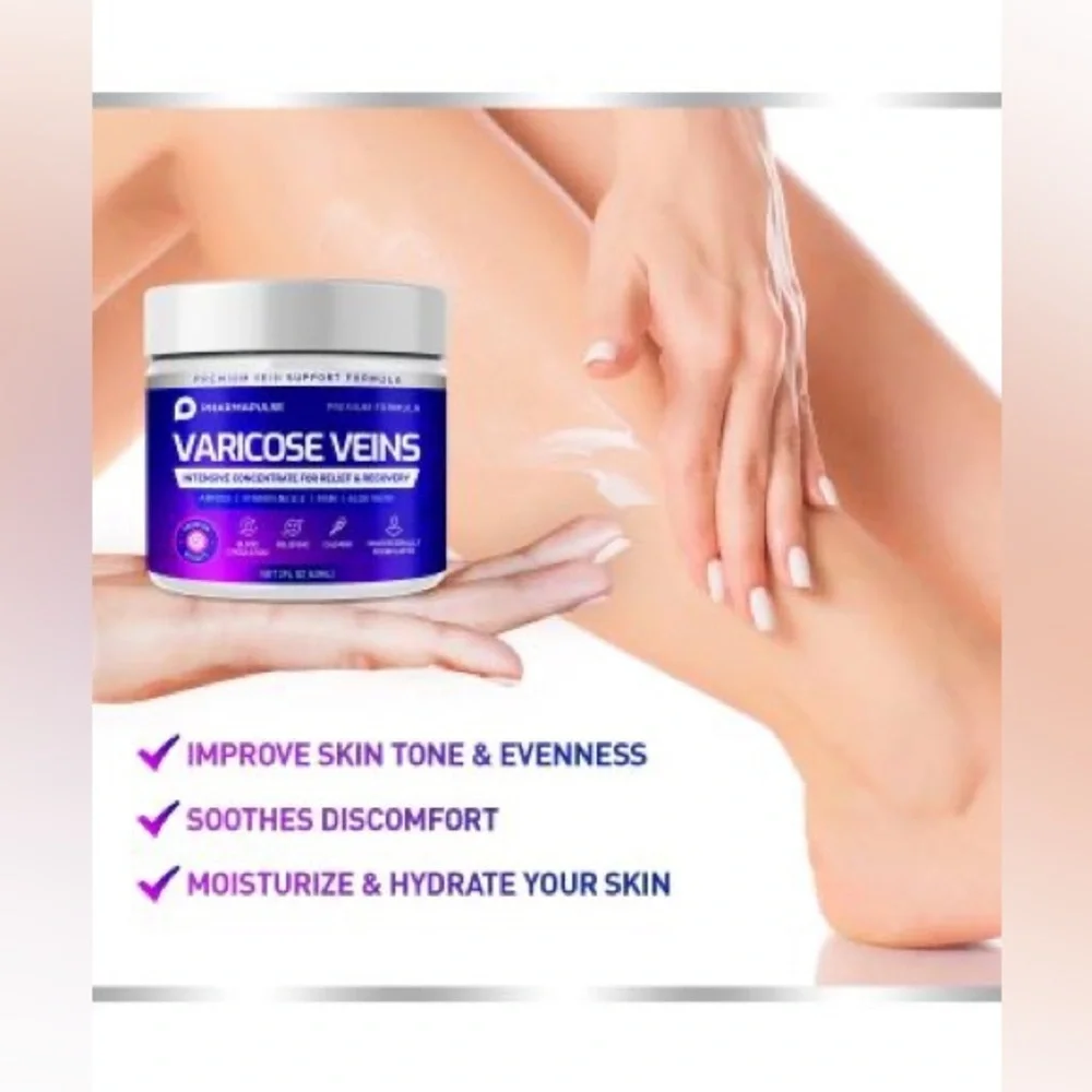 Pharmapulse Varicose Veins Cream 4 oz Leg Treatment Soothing Recovery Formula